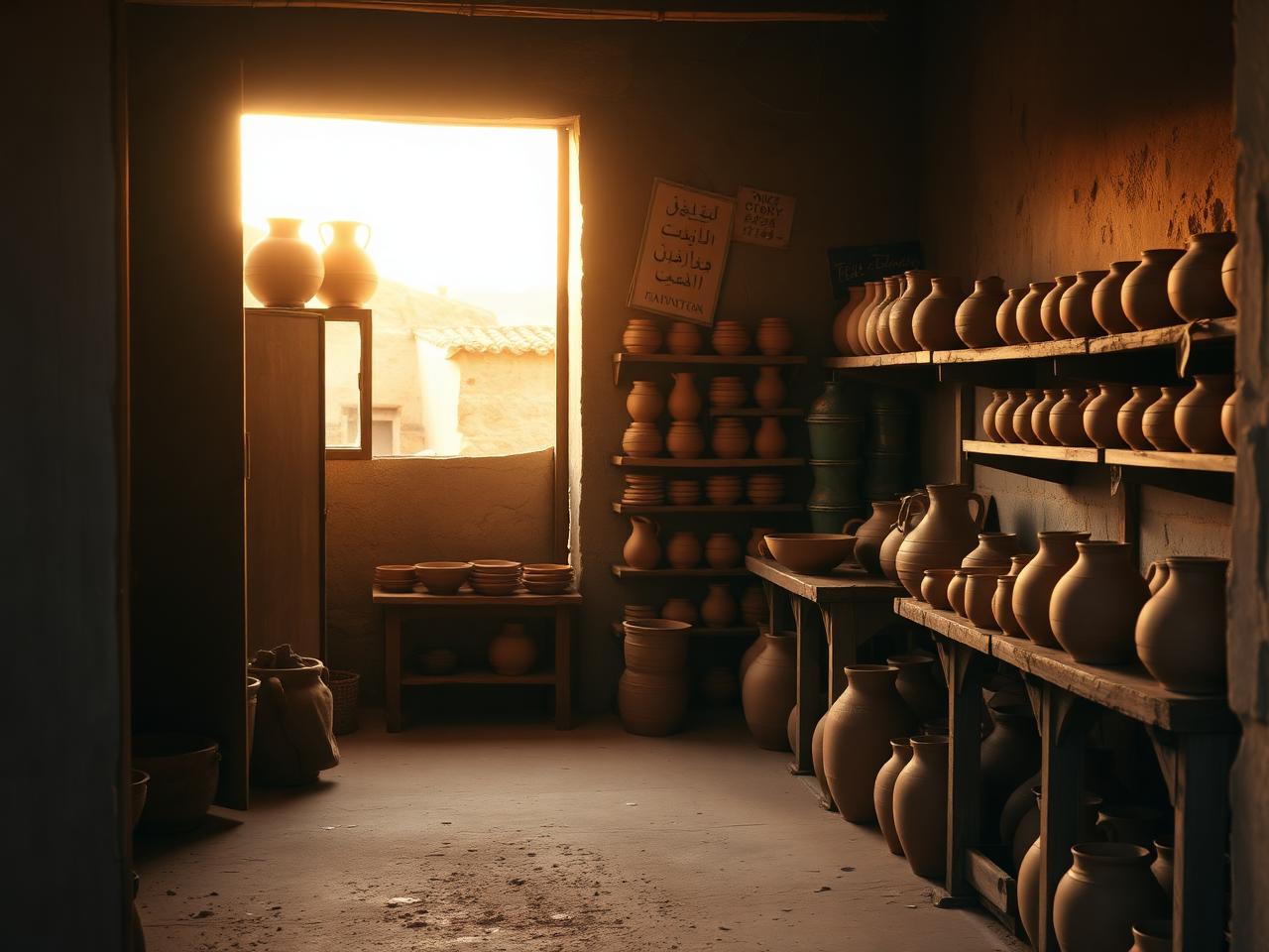 The clay village at first light