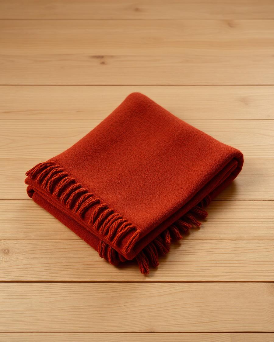 Rust Highland Wool Throw